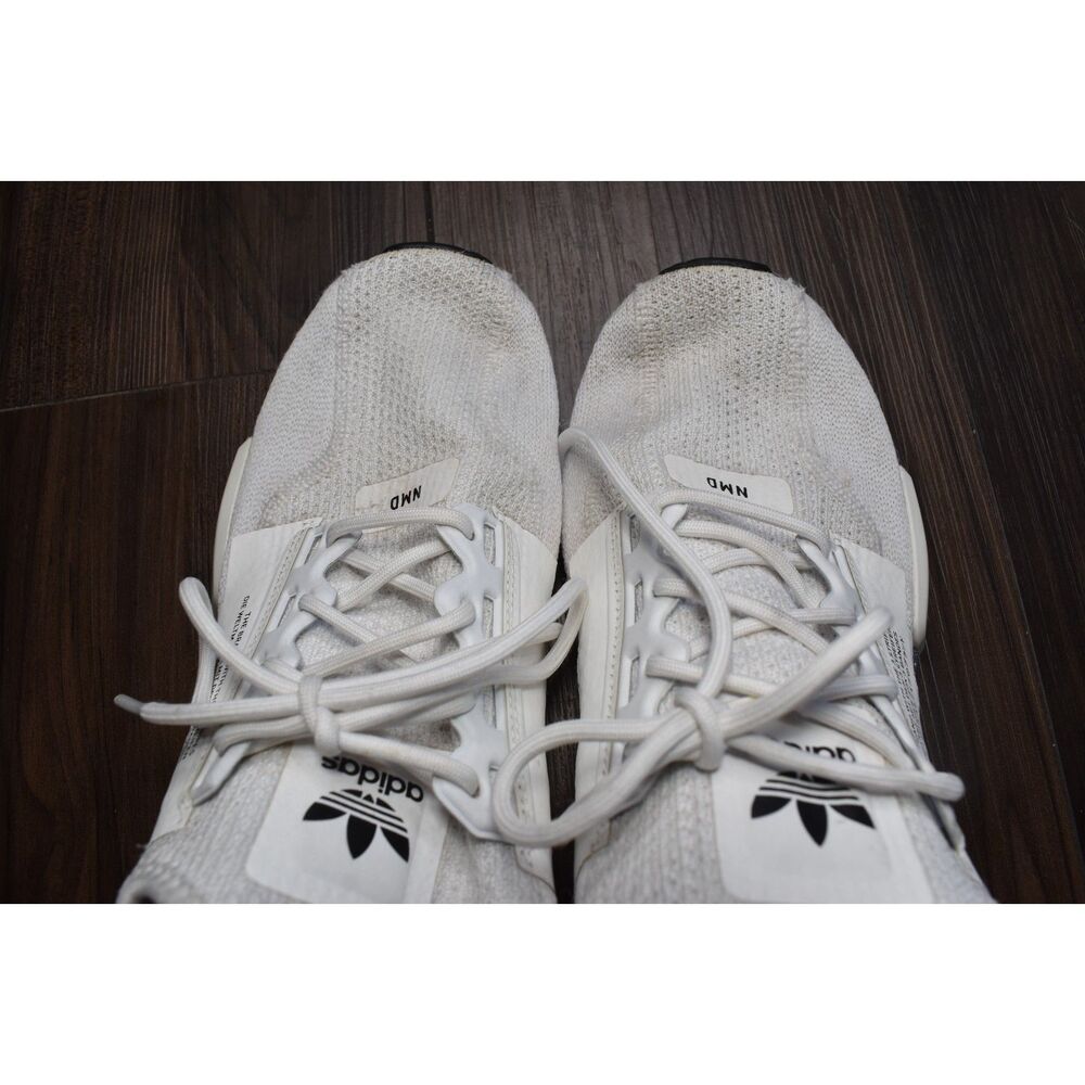 Adidas NMD R1 V2 White Athletic Shoes Sneakers Mens Size 8.5 - Picture 7 of 10
